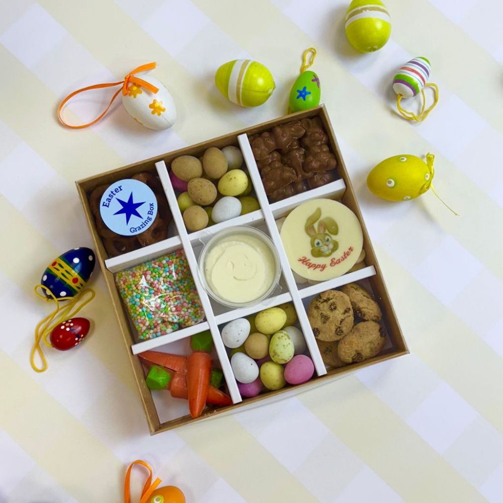 Easter Grazing Box, Presented with Egg Decorations